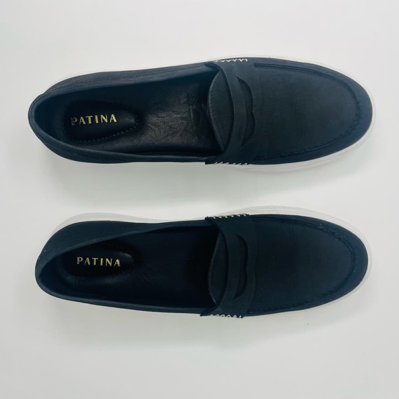 Patina Portland Leather-Boardwalk Penny Loafer in Shadow Black-Size 11 - Picture 12 of 15